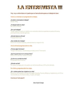 la entrevista a mi padre