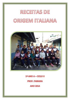 RECEITAS DE ORIGEM ITALIANAS