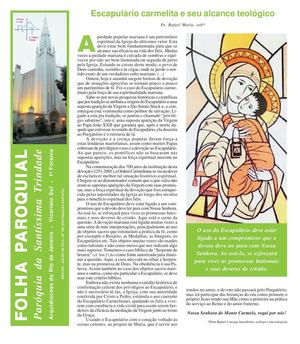 Folha Paroquial - Santíssima Trindade - Flamengo - RJ
