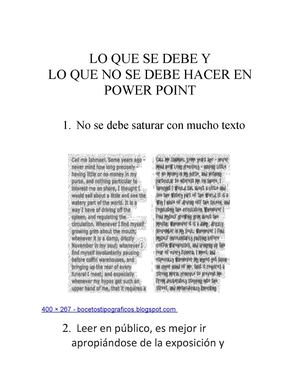 Lo Que No Se Debe Hacer en una Presentación de Power Point