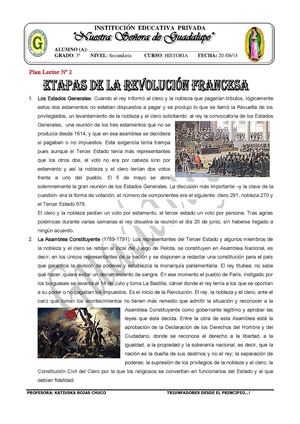 planlector Revolución Francesa