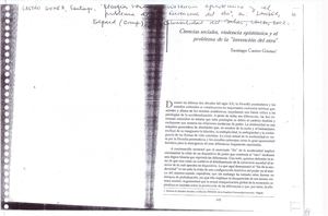 Santiago Castro Gómez. "Ciencias sociales, violencia epistémica y el problema de la invención del otro" 