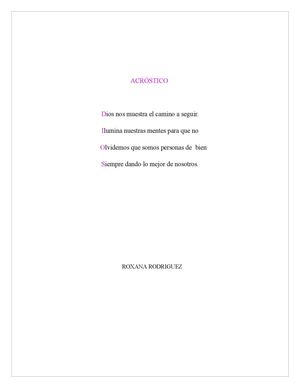 ACRÓSTICO ROXI