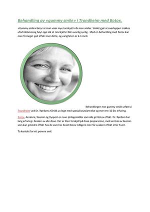Botox Trondheim - Botox  - Botox i Trondheim | Kosmetisk Behandling