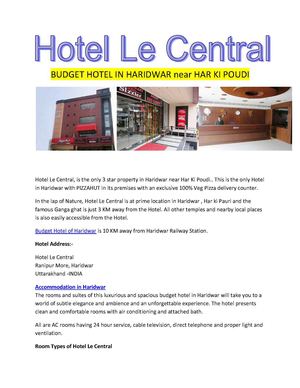 Hotel in Haridwar near Harki Pauri