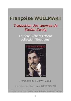 Françoise Wuilmart, bibliographie