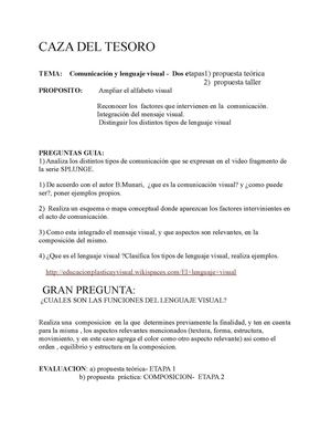 Caza del tesoro- Comunicacion Visual