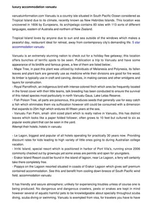 best accommodation in vanuatu