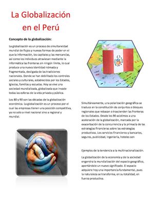 El Péru en el proceso de la Globalización