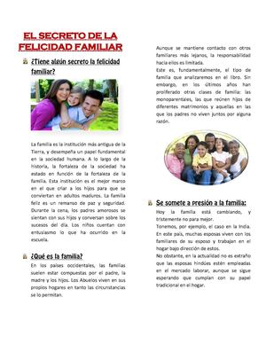 El Secreto de la Felicidad Familiar