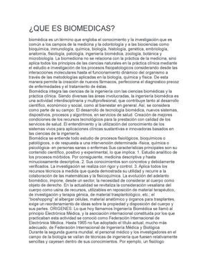que es biomedicas