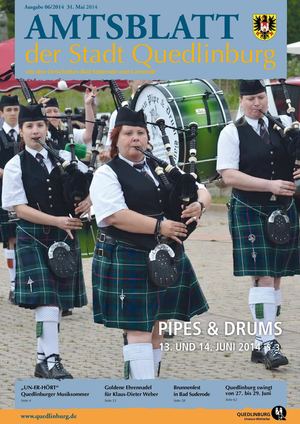 Amtsblatt 06/2014 der Stadt Quedlinburg mit den Ortschaften Bad Suderode und Gernrode vom 31. Mai 2014