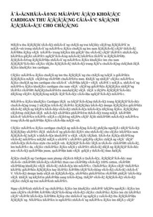 NHỮNG MẪU ÁO KHOÁC CARDIGAN THU ĐÔNG CỰC SÀNH ĐIỆU CHO CHÀNG
