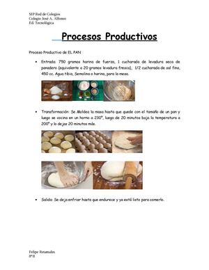 Proceso Productivo del Pan