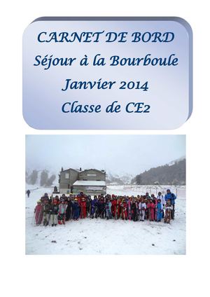 Le carnet de bord des CE2 à La Bourboule