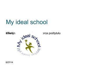 My ideal school - about the project