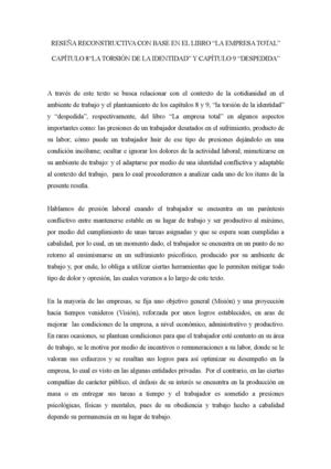 reseña reconstructiva