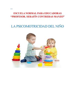 LA PSICOMOTRICIDAD DEL NIÑO