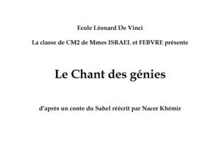livre Le Chant des génies CM1 De Vinci