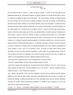 El canto del lago