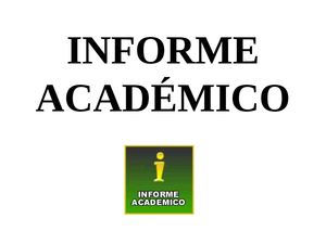 El informe académico