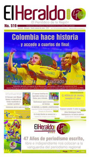 EL HERALDO DE URABA 519 CUARTA SEMANA DE JUNIO 2014