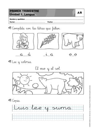 repaso de lenguna 1º