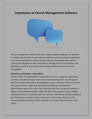 Importance of Church Management Software
