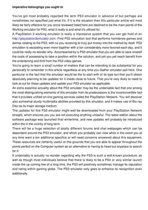 Integral belongings you really need to find out about PS3 Emulators