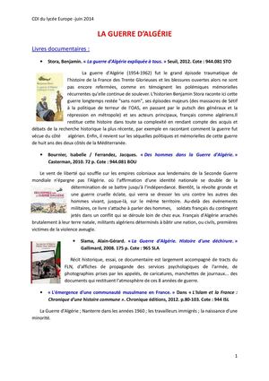 La Guerre d'Algérie