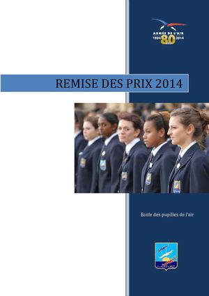 Livret de remise des prix 2014