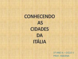 Conhecendo os pontos turísticos da Itália