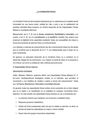 LA CONDICIÓN FISICA