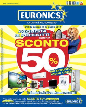 Volantino Euronics Castoldi dal 30 giugno al 13 luglio 2014