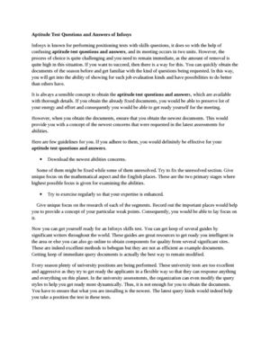 Aptitude Test Questions and Answers of Infosys