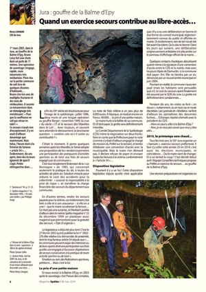 Spéléologie : le gouffre de la Balme d'Epy