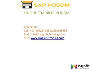 sap posdm online training india