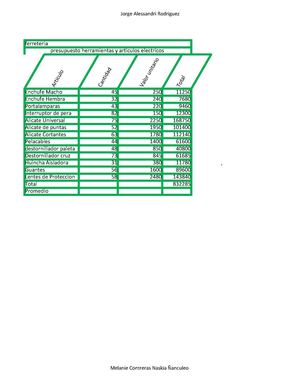 Excel Presupuesto Electrico