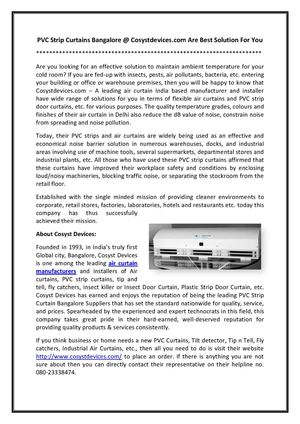  PVC Strip Curtains Bangalore