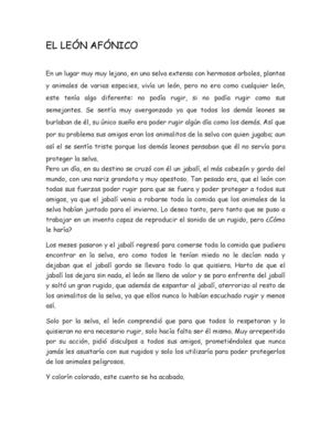 El león afonico