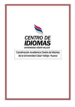 SÍLABO INGLÉS I UCV - HUARAZ  18LECCIONES (AMERICAN ENGLISH FILE 1)