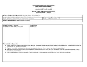 Planeacion del Forma, espacio y medida