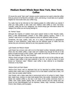 Medium Roast Whole Bean New York, New York Coffee. Oklahoma