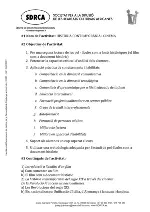 Fitxa GenCat Història contemporània i cimea