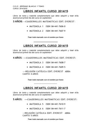 MATERIAL CURSO 2014-2015