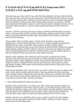 Xu hướng thời trang nam 2014 đàn ông phải biết