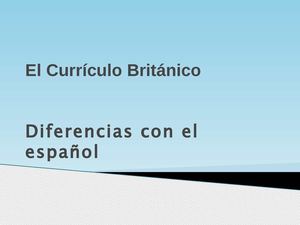 Curriculum Británico