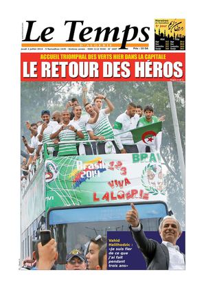 Le Temps d'Algérie Edition du Jeudi 03 Juillet 2014