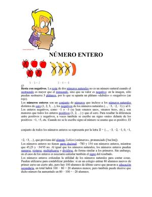 DOCUMENTO NUMEROS ENTEROS