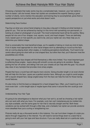 Achieve the Best Hairstyle With Your Hair Stylist